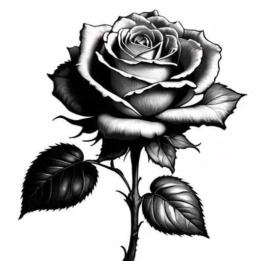 rose that grew out of concrete tattoo design idea