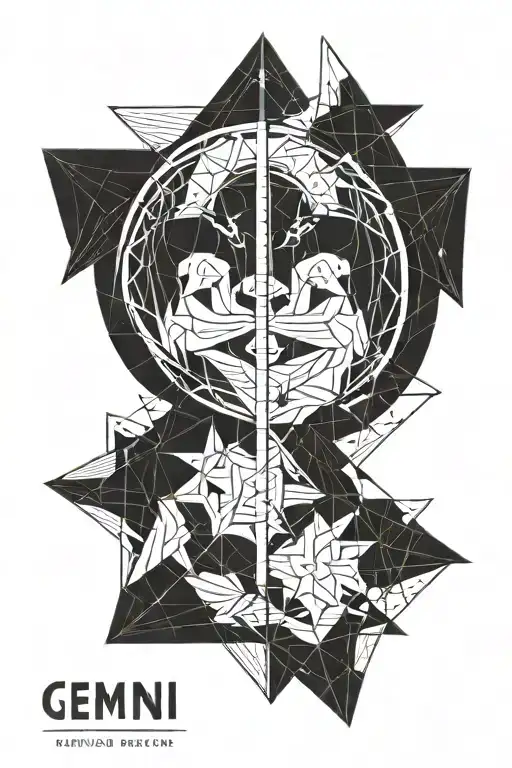 gemini cancer zodiac tattoo design idea