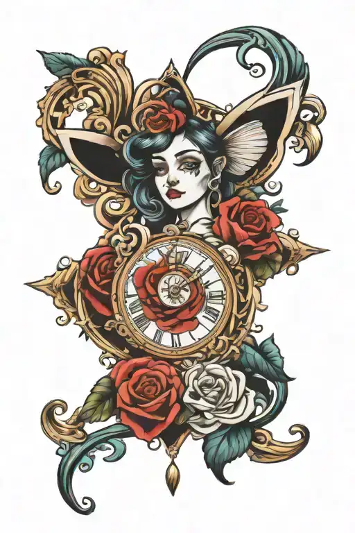 marie pendulum tattoo design idea