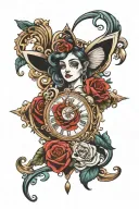 marie pendulum tattoo design idea