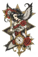 marie pendulum tattoo design idea