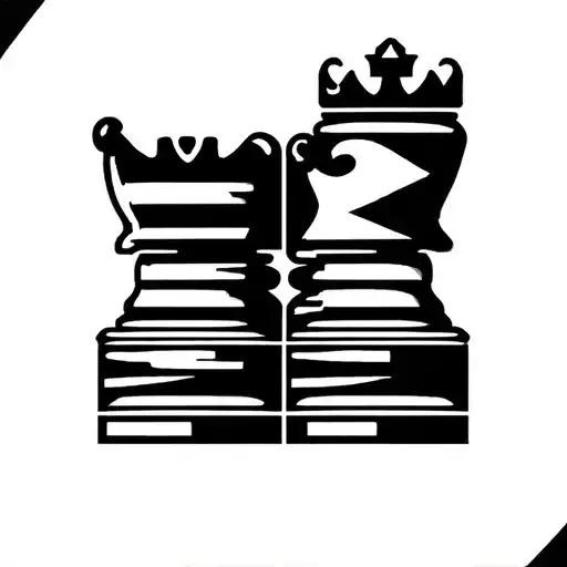 King And Queen chess piece tattoo design idea