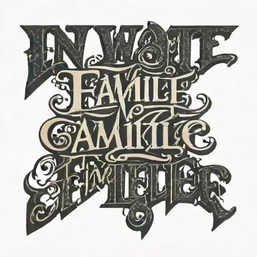 I want Famille on the top in cursive italics and then below it put 1968 | 1971 | 2004 in bolder straighter font tattoo design idea