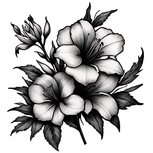 make a tattoo for a mom and daughter with the birth flowers cosmo and gladiolus tattoo design idea