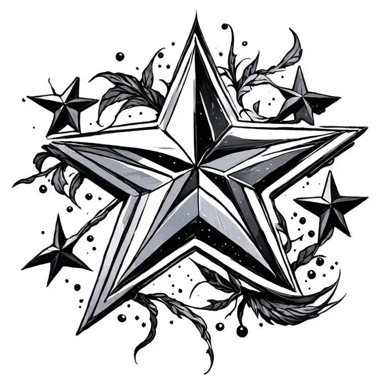 Star tattoo design idea