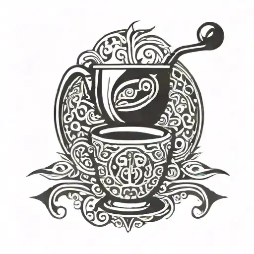 Barista brewing tattoo design idea