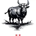 Chinese Ox tattoo design idea