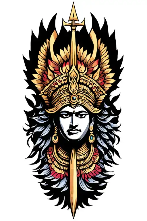 murugan vel trident tatto tattoo design idea