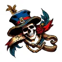 sailor patchwork sleeve tattoo design idea