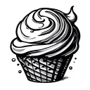 tiny ice cream swirl tattoo design idea