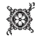 Hmong traditional patterns tattoo design idea