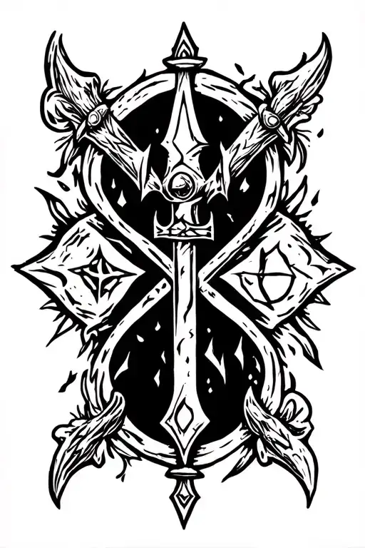 symbol of magic destruction skyrim tattoo design idea
