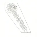 name Puentes and also add butterflies   tattoo design idea