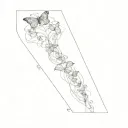 name Puentes and also add butterflies   tattoo design idea