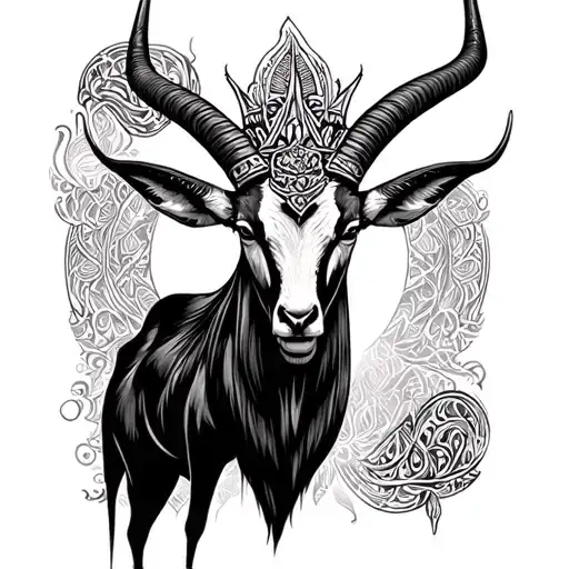 taken king oryx tattoo design idea