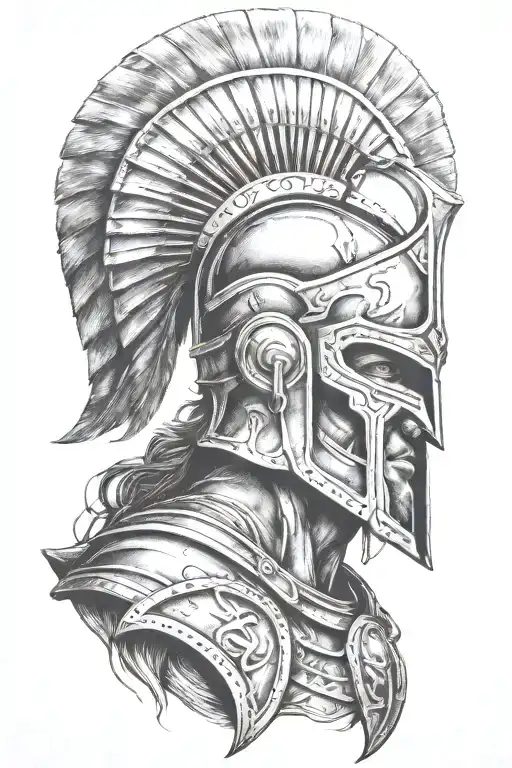 Spartan warrior tattoo design idea
