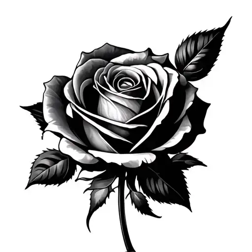 rose minimalist 224 incorporated into the design tattoo design idea