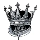 crown king tattoo design idea