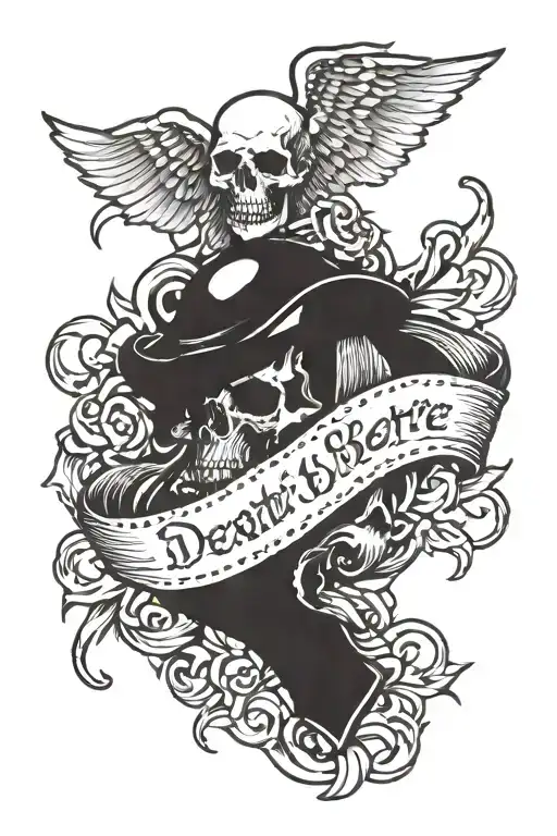 DEATH BEFORE DISHONOR tattoo design idea
