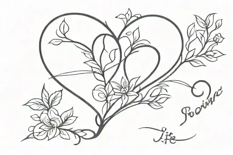 broken heart "your life, your voice, your reason" tattoo design idea