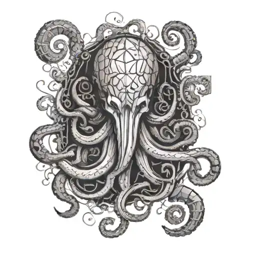 brain kraken multitasking problems trying to find tattoo design idea