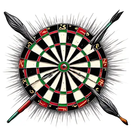 Darts tattoo design idea