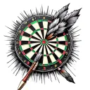 Darts tattoo design idea