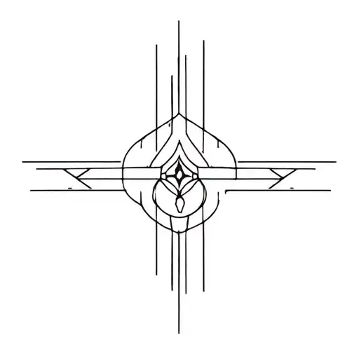 cyber sigilism tattoo design idea