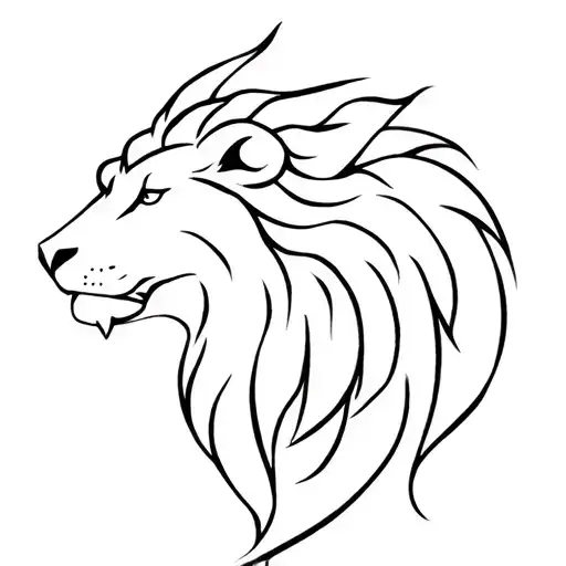 Leo lion Taurus bull tattoo design idea