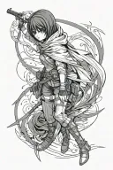 mikasa ackerman tattoo design idea