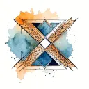 arabic geometry tattoo design idea