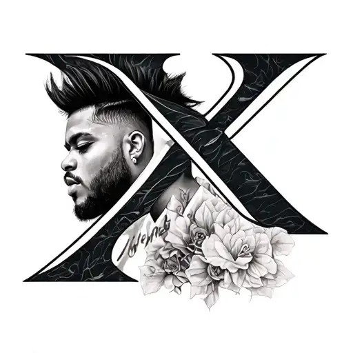 weeknd XO logo tattoo design idea