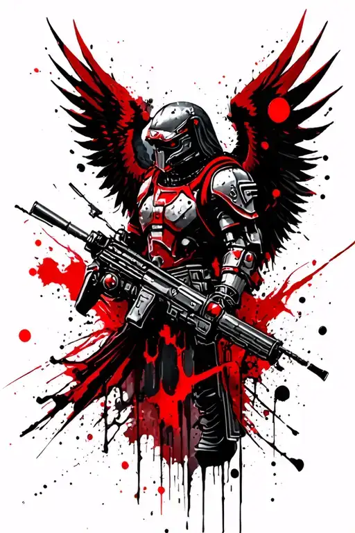 Warhammer 40k Dark Angels tattoo design idea