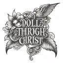 do all things through Christ tattoo design idea