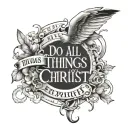 do all things through Christ tattoo design idea