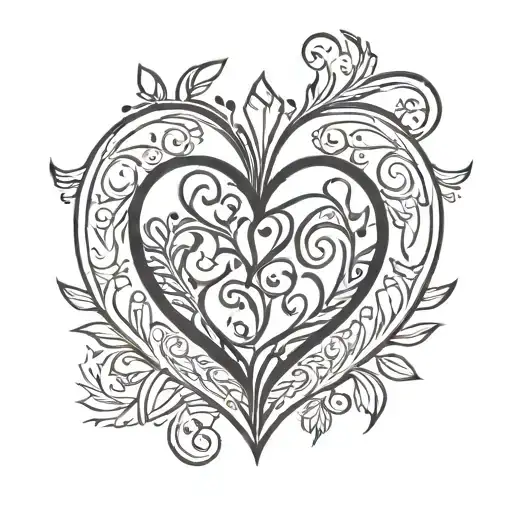 Healing heart tattoo design idea