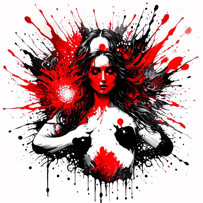 sexy goddess mother nature spiritual awakening tattoo design idea