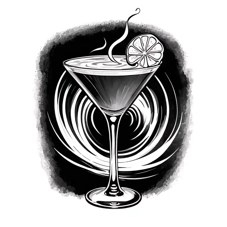 Espresso Martini glass abstract tattoo tattoo design idea