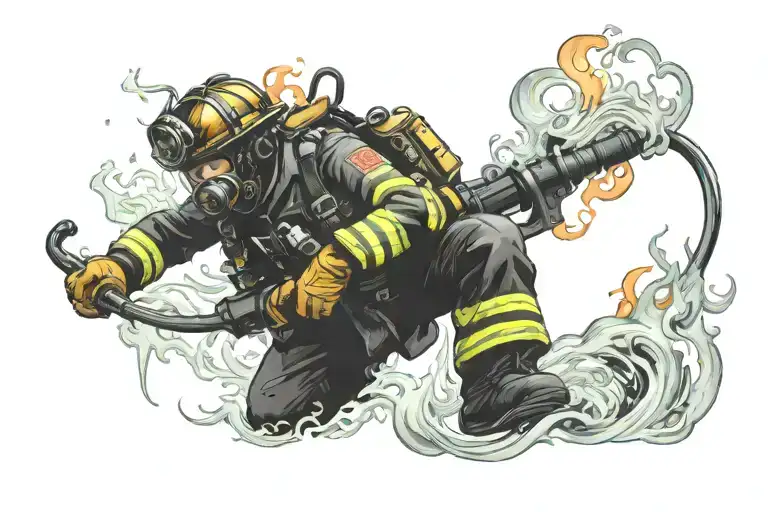Firefighter tattoo design idea