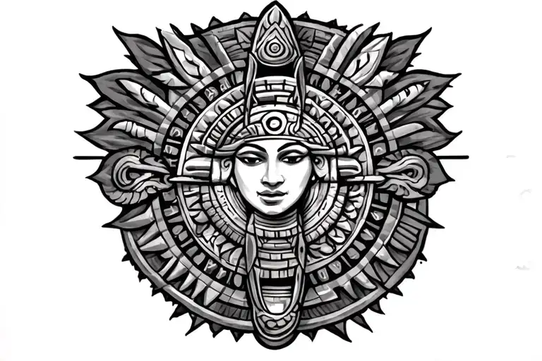 mayan calendar tattoo design idea