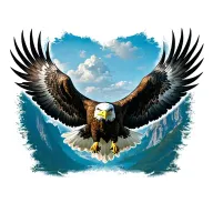 bald eagle soaring tattoo design idea