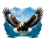 bald eagle soaring tattoo design idea