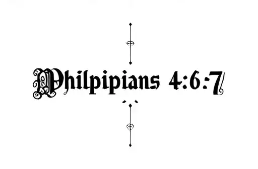 "Philippians 4:6-7" tattoo design idea