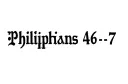 "Philippians 4:6-7" tattoo design idea