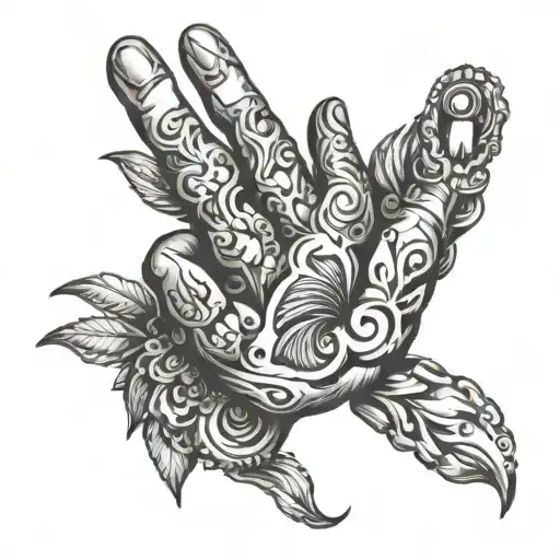 stoner hand tattoos inspired tattoo design idea