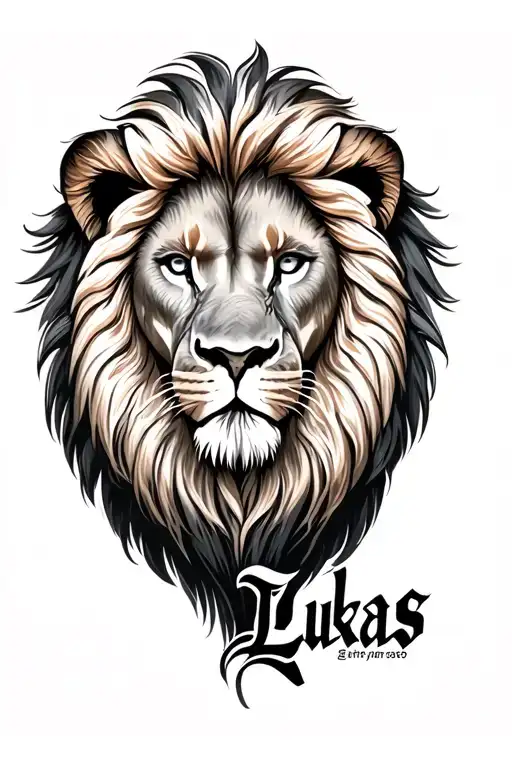 Combine the name Lukas with a picture of a lion. The tattoo sjokke be on the Right under forearm. The Proud lion is look tattoo design idea