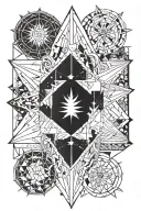 My family members (4) are my polar star. Moreover I need to change and overcome obstacles. Plus, emotions matter tattoo design idea