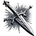 Excalibur Sword tattoo design idea