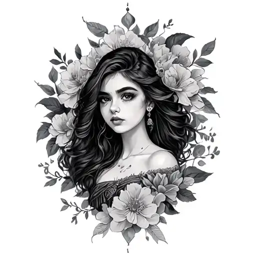 "Alina" in cursive writing tattoo design idea