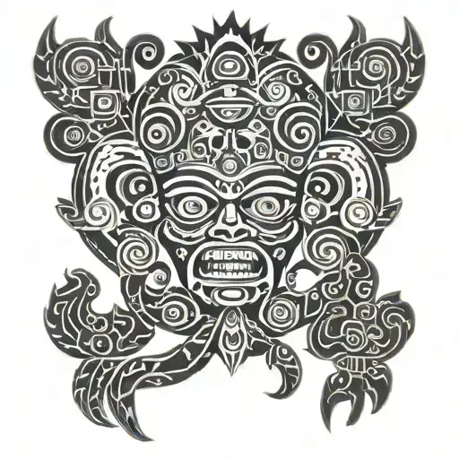 mictlan full body tattoo design idea